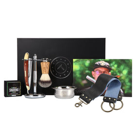 Naked Armor Solomon 8 Piece Straight Razor Kit Brown