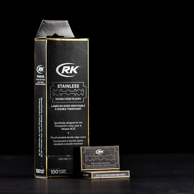 RK Shaving Stainless Steel Double Edge Safety Razor Blades (100 Pack)
