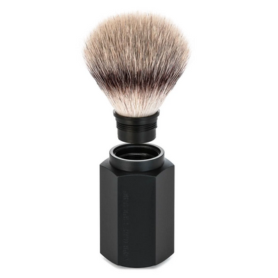 Muhle Hexagon 31MHXGGRAPHITE Silvertip Fibre Shaving Brush