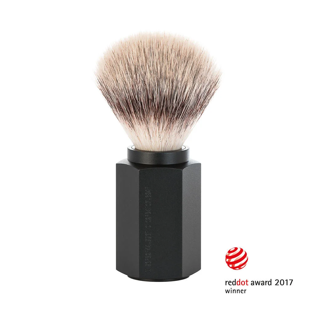 Muhle Hexagon 31MHXGGRAPHITE Silvertip Fibre Shaving Brush