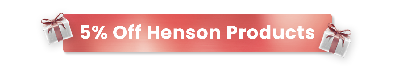 Promotional banner for Mother's Day Sale 2026: 5% off Henson products.