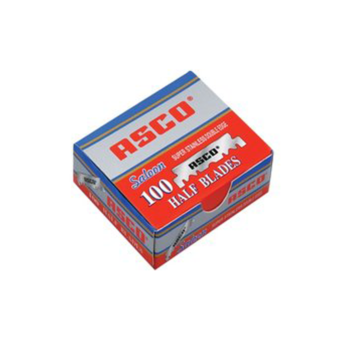Asco Stainless Steel Single Edge Razor 100-Pack