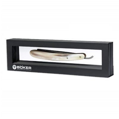 Boker Damascus Horn Spanish Point 5/8" Straight Razor