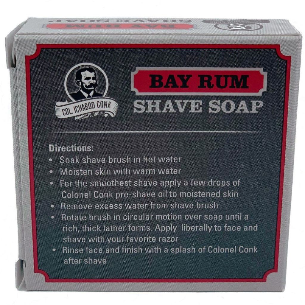Colonel Conk Bay Rum Glycerin Shaving Soap 2 oz