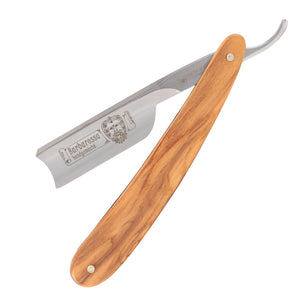 Dovo Barbarossa Straight Razor 5/8" Olivewood Spanish Point Carbon Steel