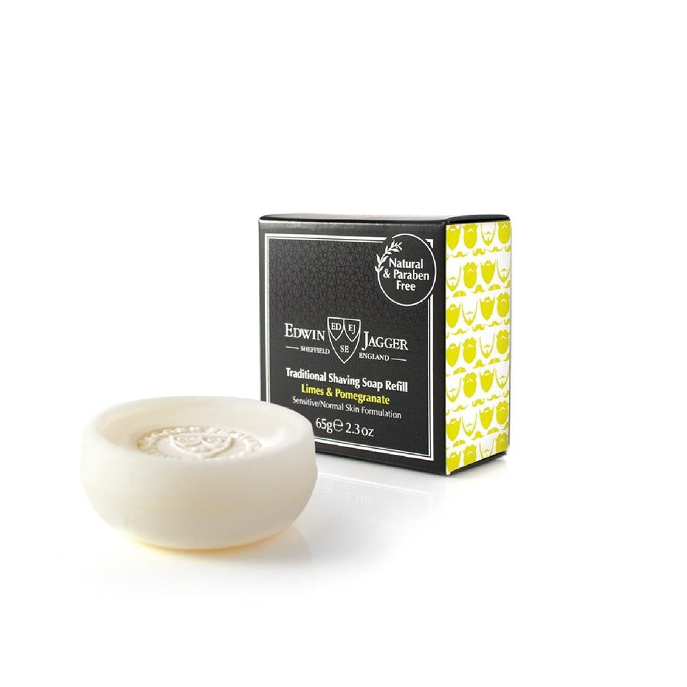 Edwin Jagger Limes & Pomegranate Shaving Soap 2.3 Ounces 65g Refill