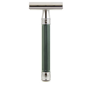 Edwin Jagger 3ONE6 Grooved Stainless Steel Safety Razor (Green)