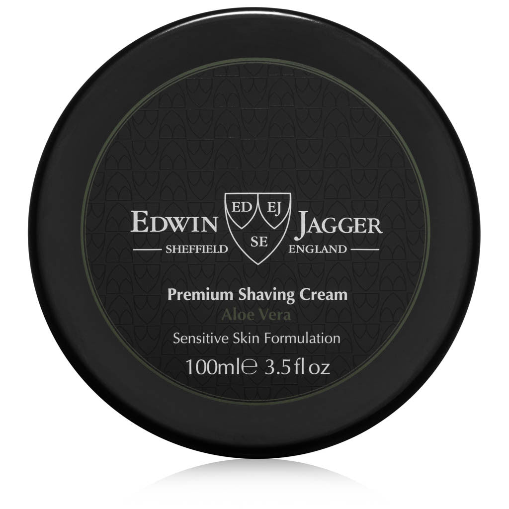 Edwin Jagger Aloe Vera Shaving Cream Tub 3.5 Fluid Ounces