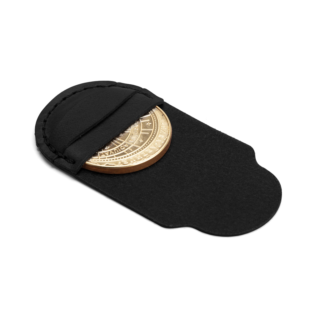 Ezra Arthur Decision Coin Leather Pouch Jet