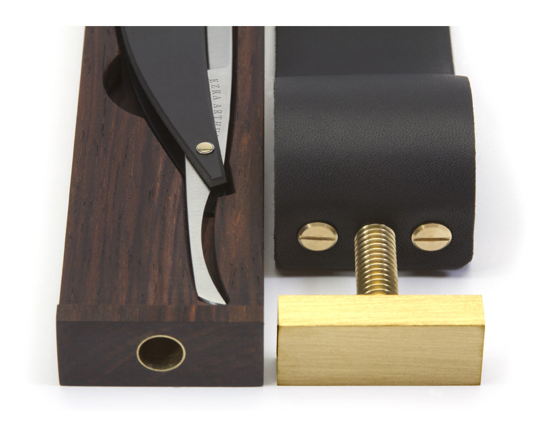 Ezra Arthur Paddle Strop and Razor Case hardware