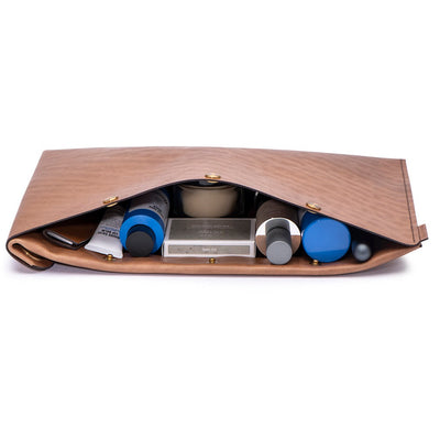 Ezra Arthur Flat Folio Dopp Kit Whiskey