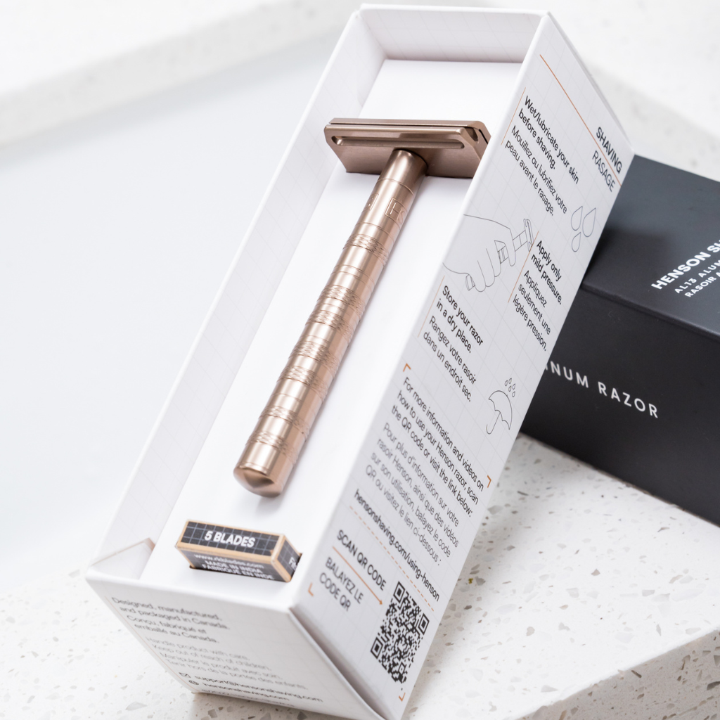 Henson Aluminum AL13 Tan Mild Safety Razor