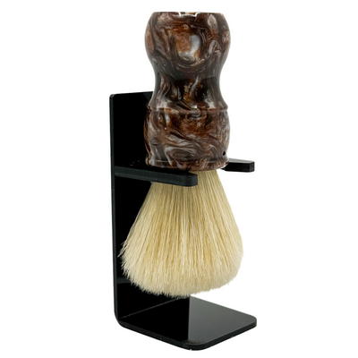 Parker Deluxe Faux Tortoiseshell Boar Shaving Brush & Acrylic Shaving Brush Stand