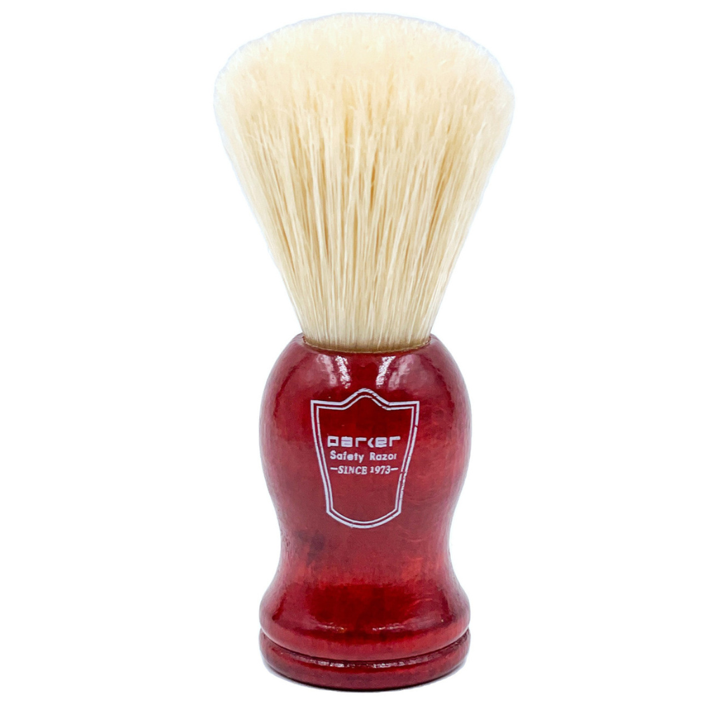 Parker Rosewood Boar Shaving Brush & Lucite Shaving Brush Stand
