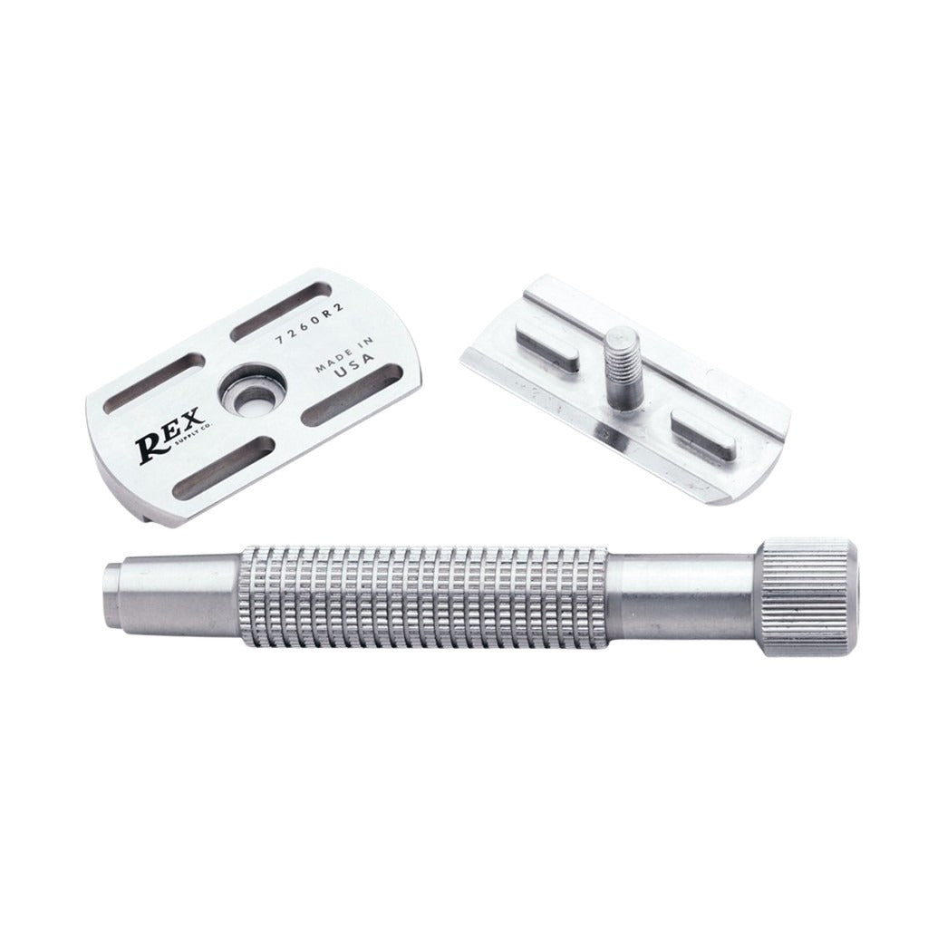 Rex Supply Co. Envoy XL Stainless Steel 3 Piece Double Edge Safety Razor