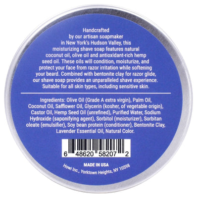 Taconic Shave Hemp & Lavender Shaving Soap 4 oz