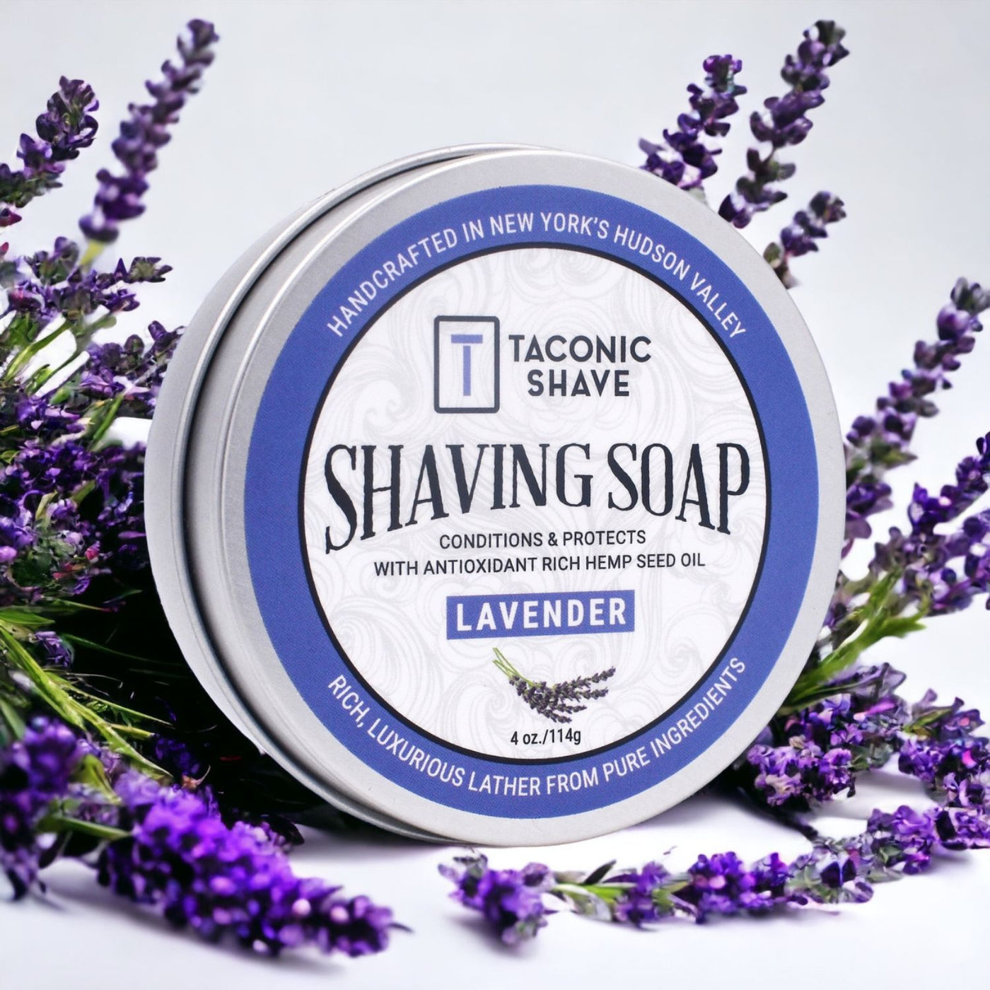 Taconic Shave Hemp & Lavender Shaving Soap 4 oz