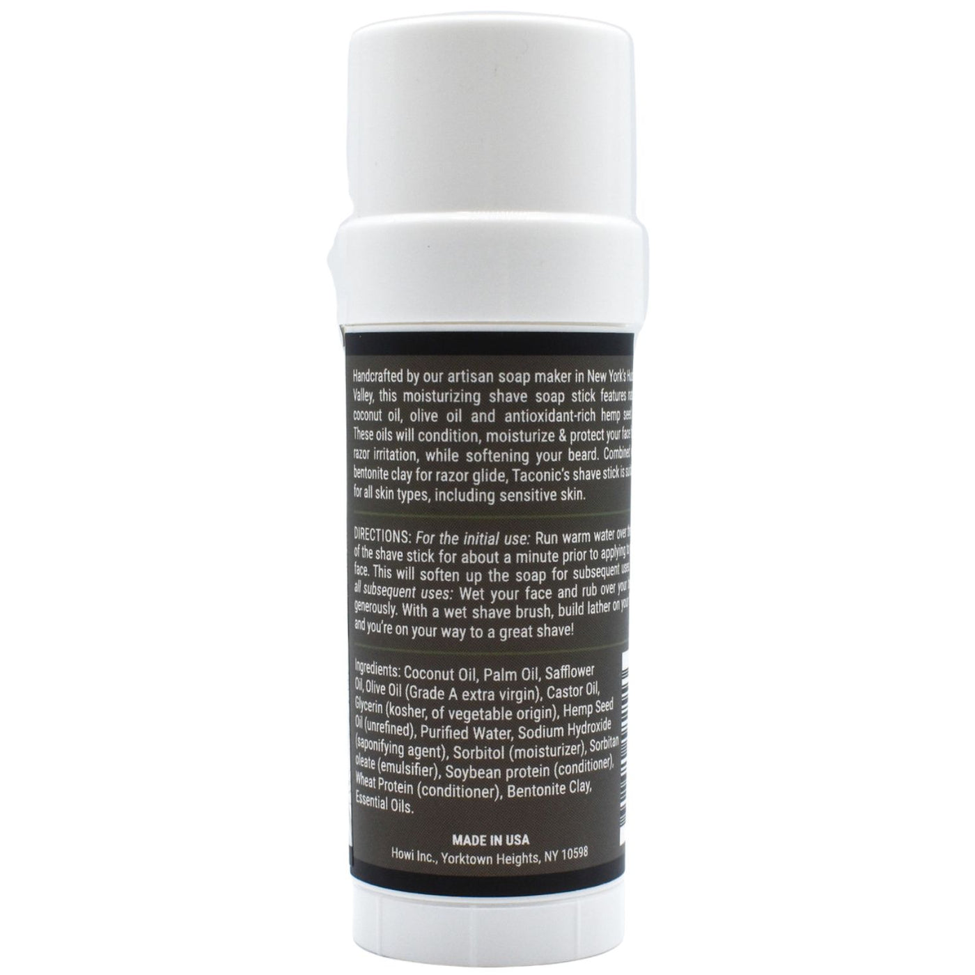 Taconic Shave Hemp & Urban Woods Twist Up Shaving Soap Stick 2.5 oz