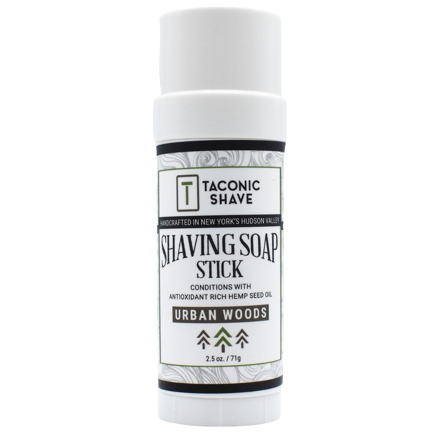 Taconic Shave Hemp & Urban Woods Twist Up Shaving Soap Stick 2.5 oz