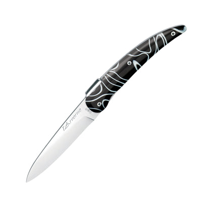 Thiers Issard Arverne 11 cm Liner Lock Pocket Knife Black Nido