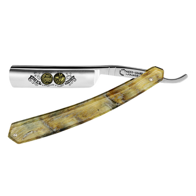 Thiers Issard 'Médaille d'Or Exposition d'Alger 1921' Straight Razor 6/8" Rams Horn Carbon Steel