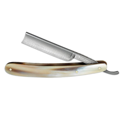 Boker Damascus Horn Straight Razor 5/8"