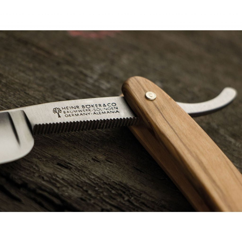 Boker Celebrated Straight Razor 5/8 - Olivewood Handle – Naked Armor Razors