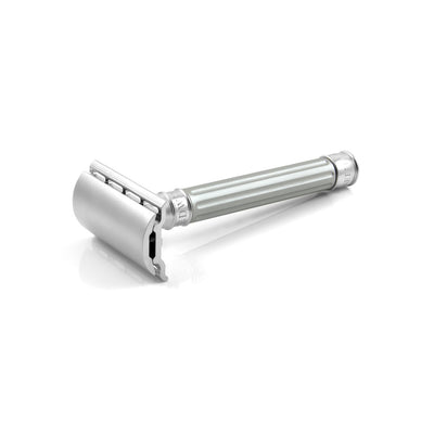 Edwin Jagger 3ONE6 Stainless Steel Grooved Safety Razor (Silver)