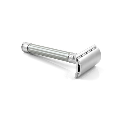 Edwin Jagger 3ONE6 Stainless Steel Grooved Safety Razor (Silver)