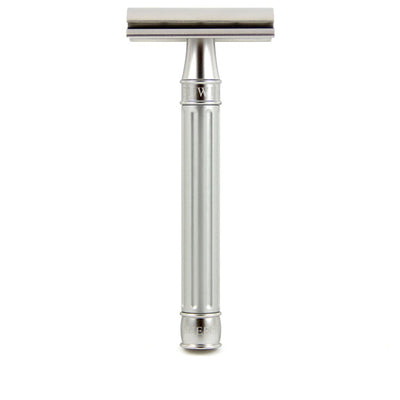 Edwin Jagger 3ONE6 Stainless Steel Grooved Safety Razor (Silver)