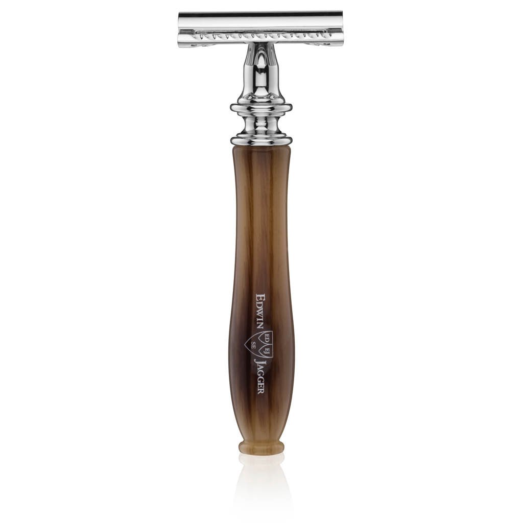 Edwin Jagger Chatsworth Safety Razor - Imitation Light Horn – Naked ...