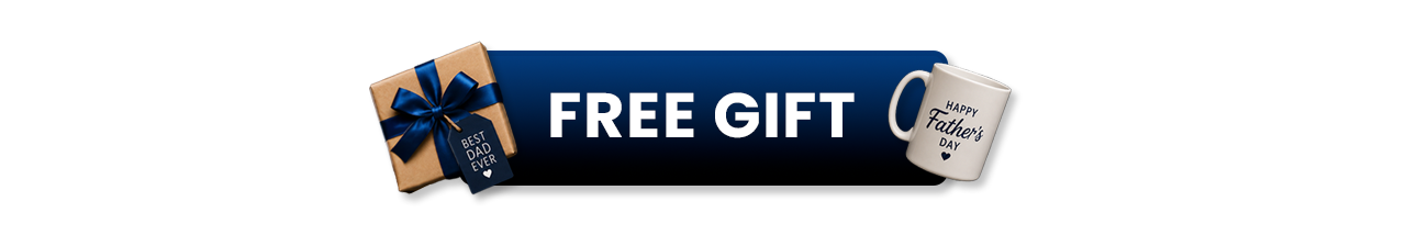 Naked Armor Father's Day Sale promotional banner for a free gift.