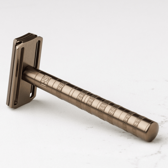 Henson Aluminum AL13 Tan Medium Safety Razor - Premium Shave
