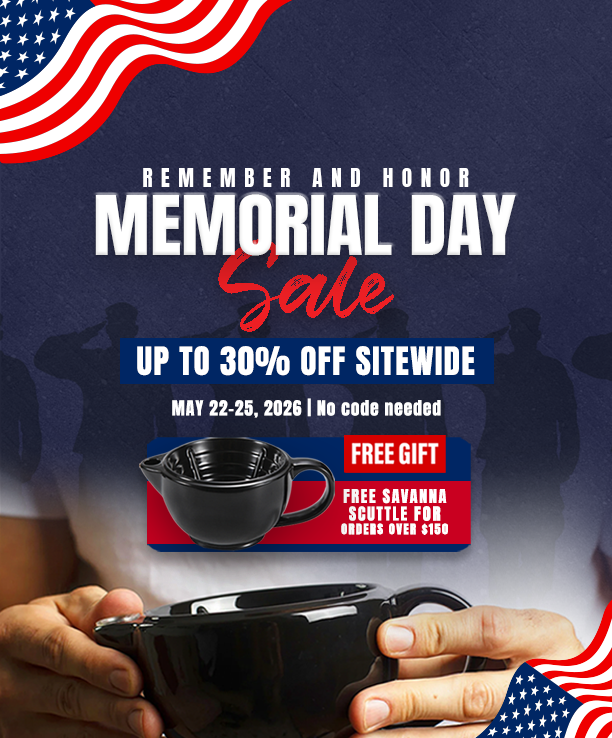 Naked Armor Memorial Day Sale banner: Up to 30% off sitewide from May 22-25. Features free gift offers for the Savanna Scuttle.