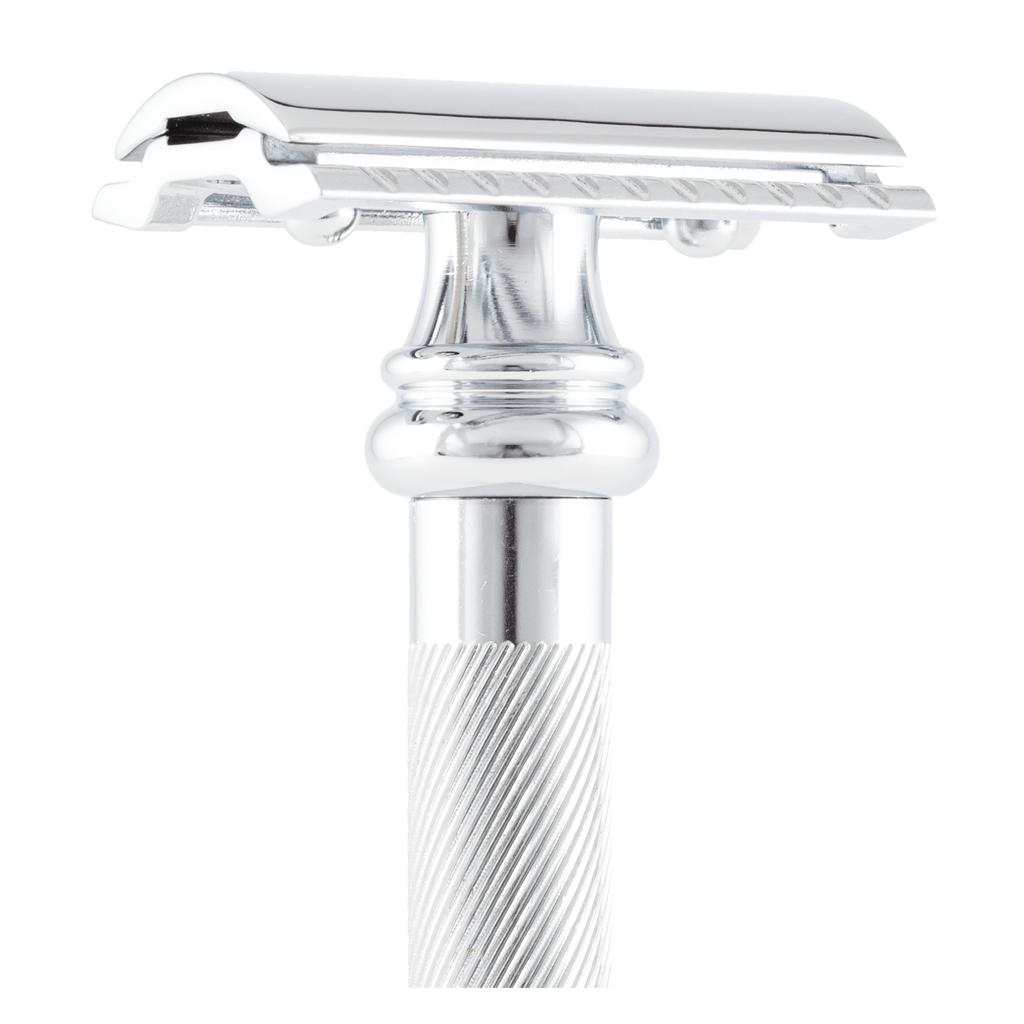 Merkur 38C HD Long Handle Barber Pole Safety Razor Chrome