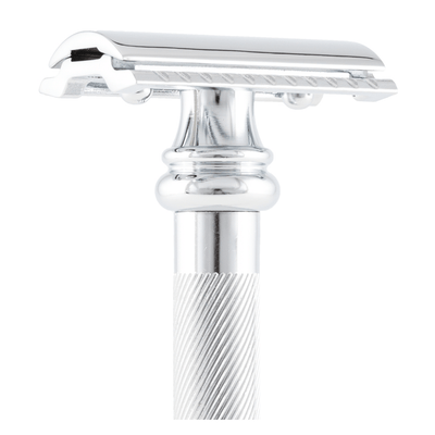 Merkur 38C HD Long Handle Barber Pole Safety Razor Chrome