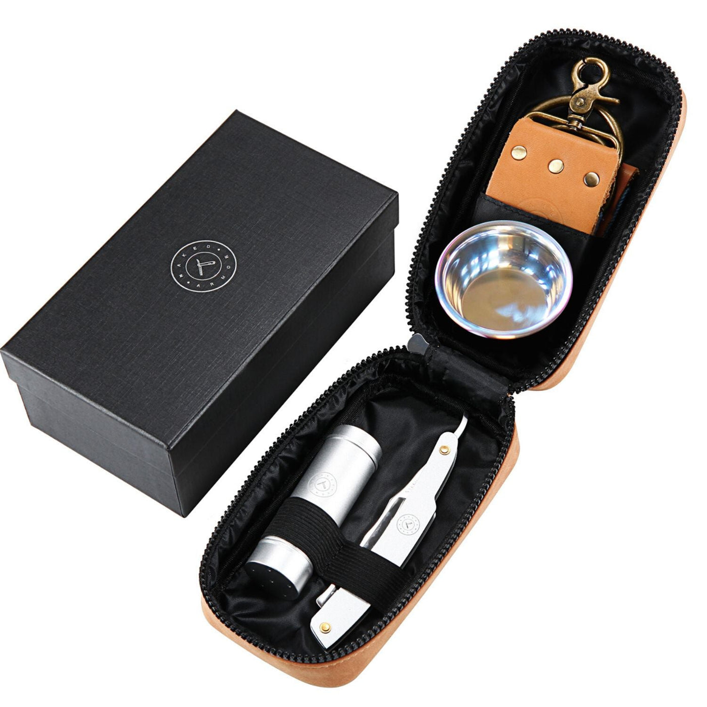 Naked Armor Merlin 5 Piece Straight Razor Travel Kit