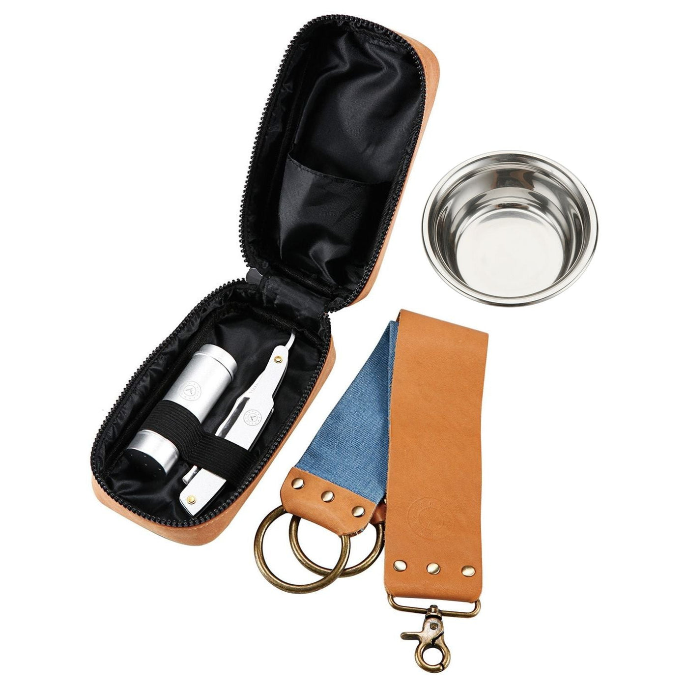 Naked Armor Merlin 5 Piece Straight Razor Travel Kit