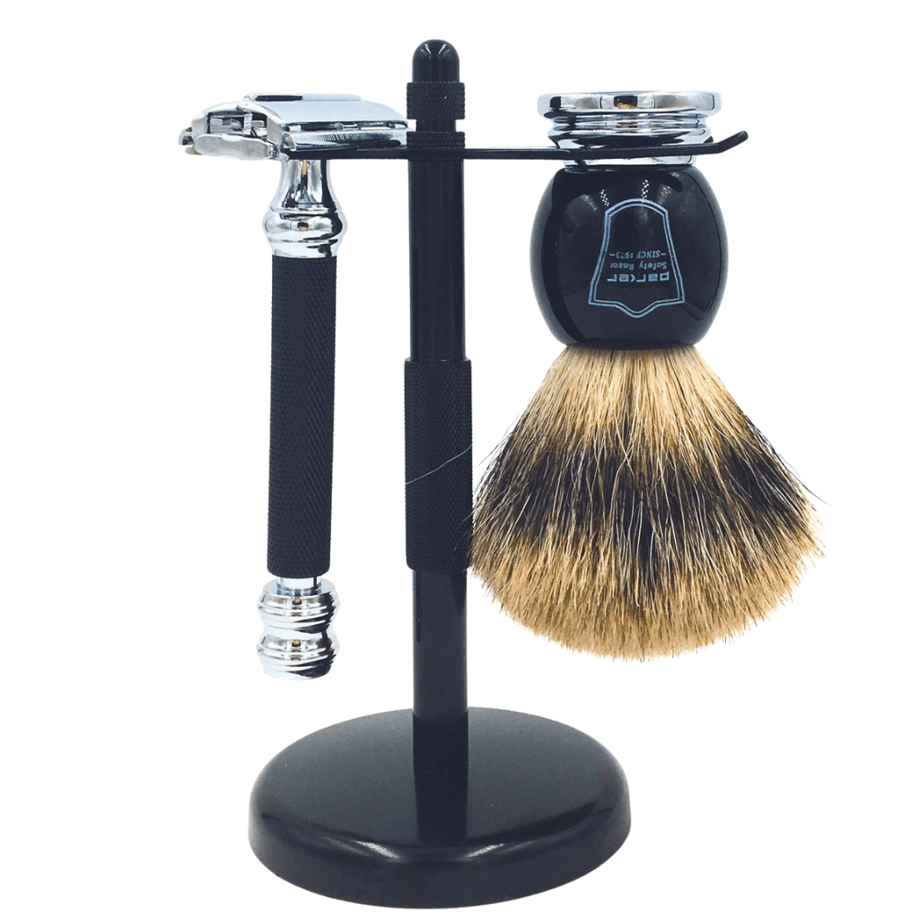 Resin Razor Parker 76R Resin Pure Badger 3-Piece Safety Razor Set – Naked Armor Razors