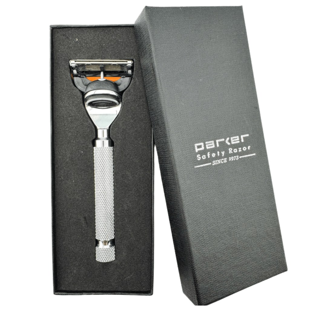 Cartage Razor Parker Deluxe Chrome Fusion-Compatible Cartridge Razor – Naked Armor Razors