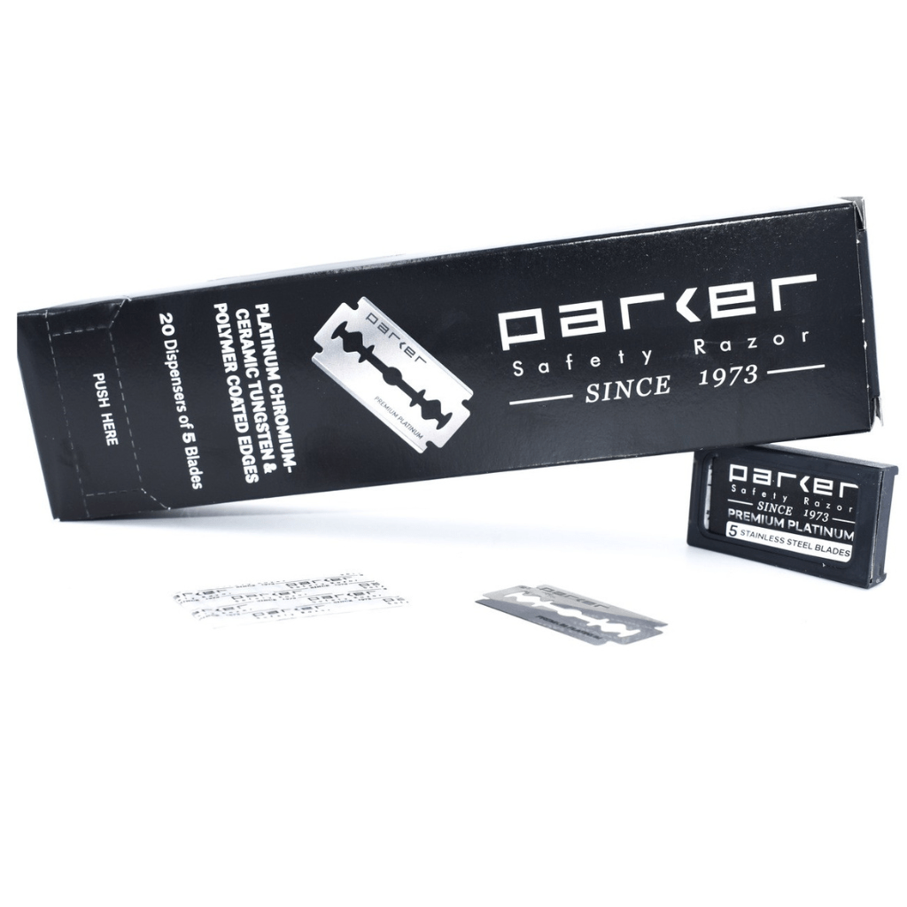 Parker Premium Platinum Double Edge Safety Razor Blades (100 Pack ...