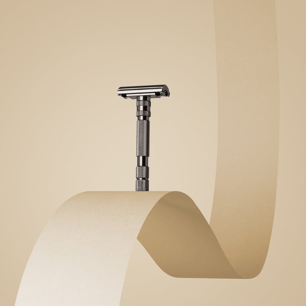Model Razor Attached Rockwell Model T2 Adjustable Safety Razor - Gunmetal Finish