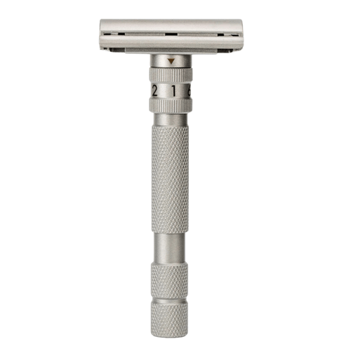 Rockwell Model T2 Adjustable Safety Razor Stainless Steel Matte Finish