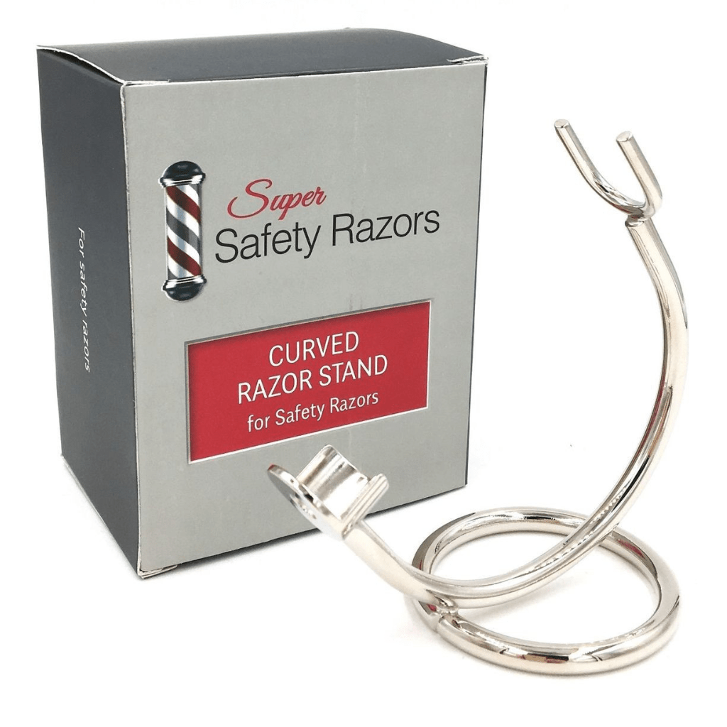 Safety Razor Protector Super Safety Razors Chrome Curved Safety Razor Stand – Naked Armor Razors