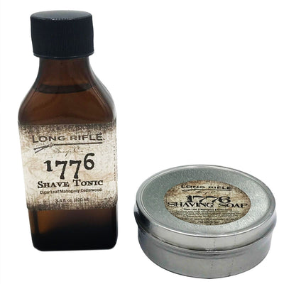  1776 Shaving Puck and Aftershave Gift Set by Long Rifle sold by Naked Armor Razors