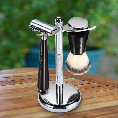  Aglovale Safety Razor and Stand Kit by Naked Armor sold by Naked Armor Razors