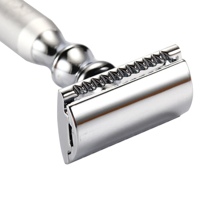  Bleoberis Closed Comb Safety Razor | Silver by Naked Armor sold by Naked Armor Razors