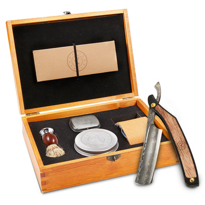  Damascus Straight Razor Kit by Naked Armor sold by Naked Armor Razors