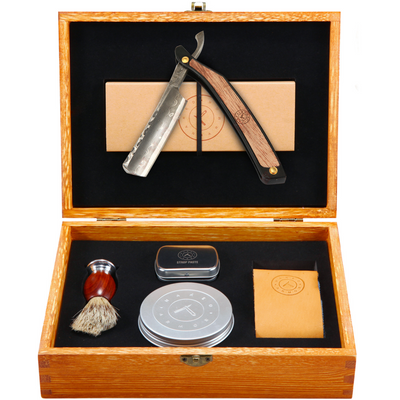  Damascus Straight Razor Kit by Naked Armor sold by Naked Armor Razors