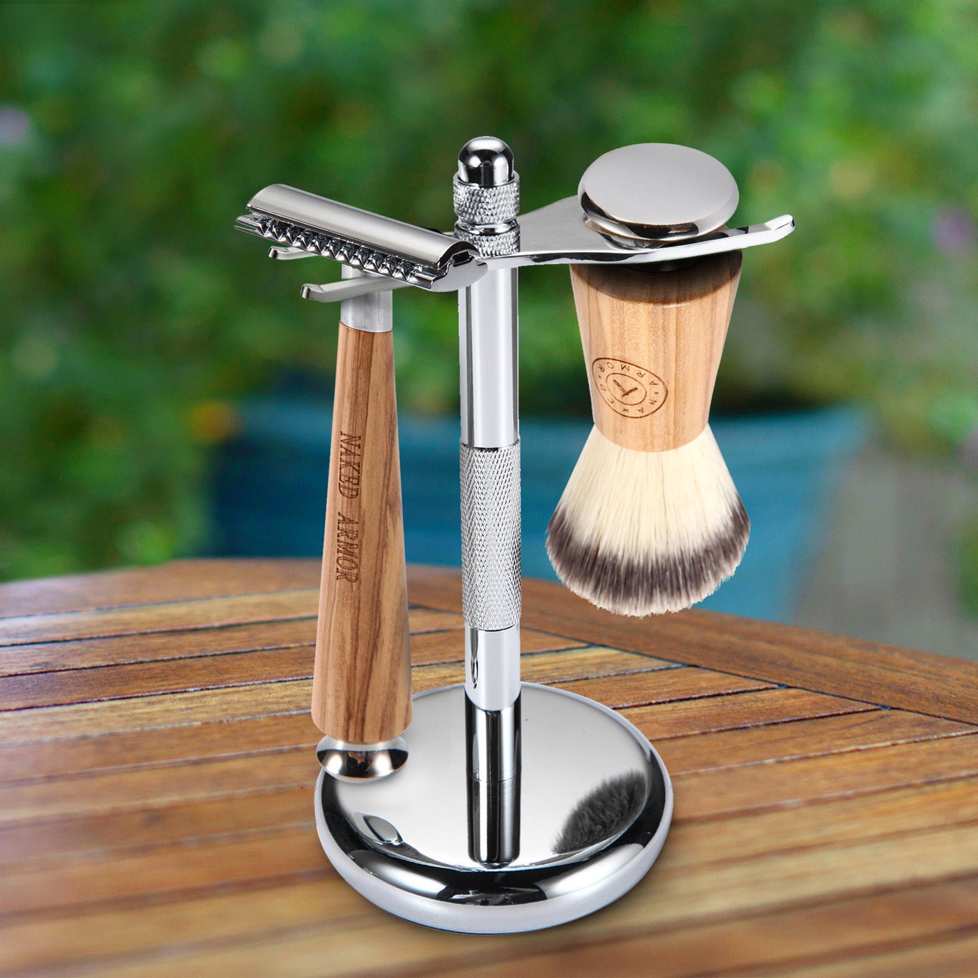  Gaswain Safety Razor and Stand Kit by Naked Armor sold by Naked Armor Razors